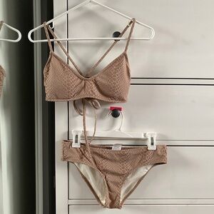 Bikini brown snakeprint
